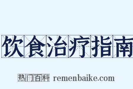 饮食治疗指南是什么意思的图片